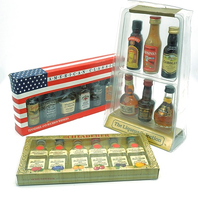 Three Boxed Miniature Spirit and Liqueur Sets (3)