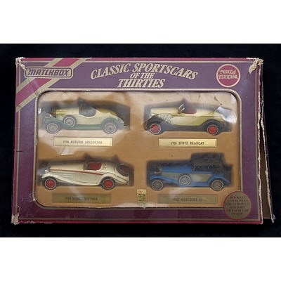 Matchbox Four Car Boxed Set - Classic Sportscars of the Thirties