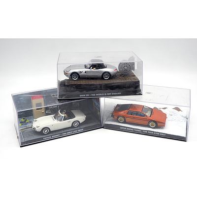 Three James Bond Movie Model Cars (3)