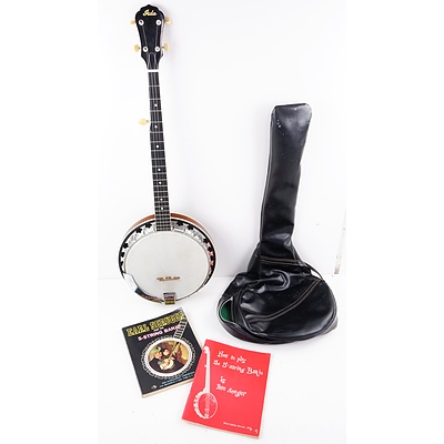 Vintage Jida Five String Banjo with Soft Case