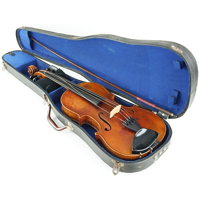 Vintage Violin with Case and Accessories