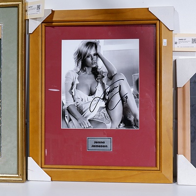 Framed Jenna Jameson Memorabilia with Facsimile Signature