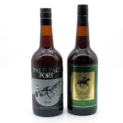 Pale Face Port and Polo Tawny Port - 750ml - Lot of Two Bottles (2)