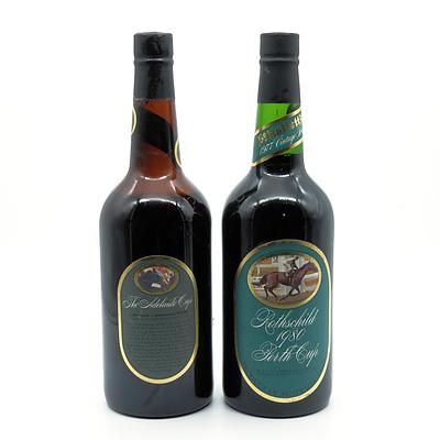St Halletts Racing Series Port - Yashmak 1980 Adelaide Cup and Rothschild 1980 Perth Cup - Lot of Two Bottles (2)