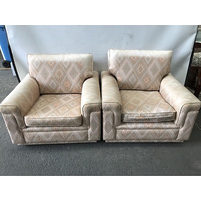 Pair Of Upholstered Arms Chairs