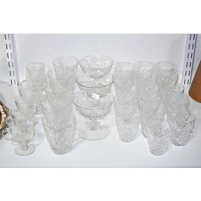 Collection Vintage Cut Glass Wares as Shown