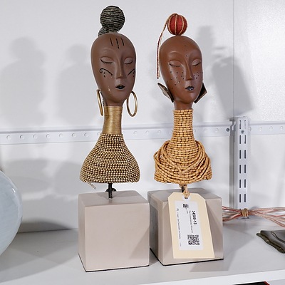 Two Contemporary African Busts