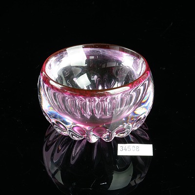 Eva Englund Pink Art Glass Small Bowl