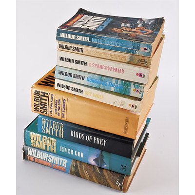 Quantity of Approximately 9 Wilbur Smith Novels Including Three First Editions