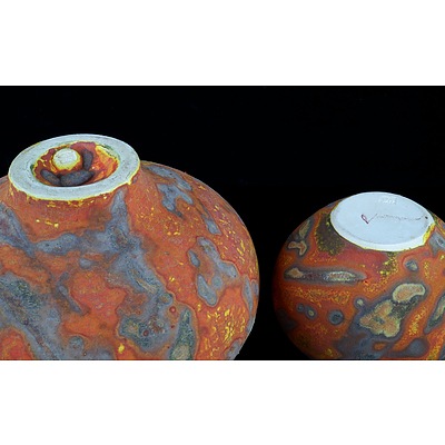 Two Peter Andersson Studio Pottery Vases - Marked to Base