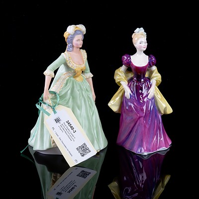 Royal Doulton 'Loretta' Figurine (HN 2337) and a Franklin Mint Marie Antoinette Figurine