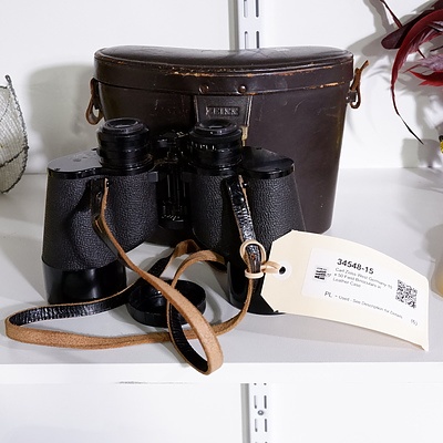 Carl Zeiss West Germany 10 x 50 Field Binoculars in Leather Case