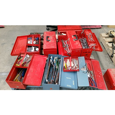 Bulk Lot Of Assorted Tools And Tool Boxes