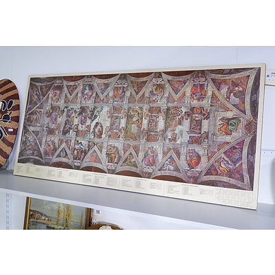 Print of The Art of the Sistine Chapel Mounted on Board