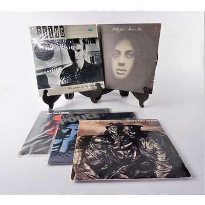 Quantity of Approximately Five Vinyl Records Including Sting, The Police, The Jam and More