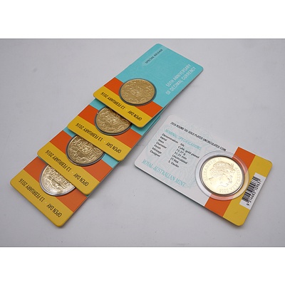 Five RAM Special Release 50th Anniversary of Decimal Currency Gold Plated 50c Coins (5)
