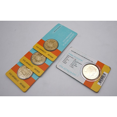 Four RAM Special Release 50th Anniversary of Decimal Currency Gold Plated 50c Coins (4)