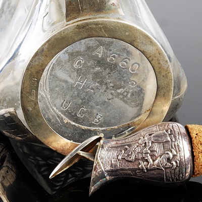 Asian Silver Encased Haig Whisky Bottle