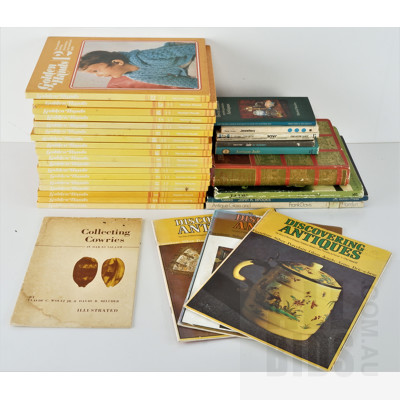 Quantity of Approximately 25 Books Including 17 Volume Set of Golden Hands Craft Books and Books Relating to Antique Collecting