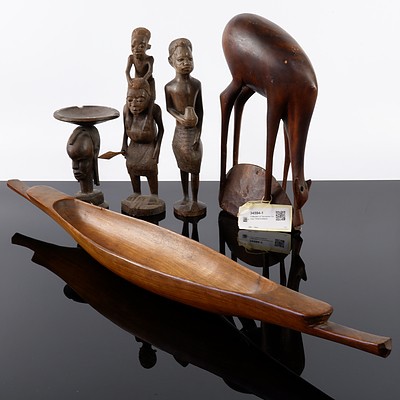 Collection of Tanzanian Carved Tribal Artefacts