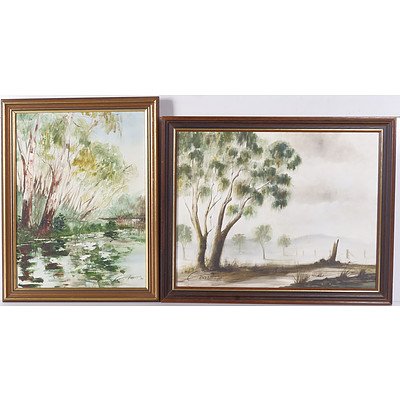 Two Paintings by E. Kirkland, Oil on Canvasboard