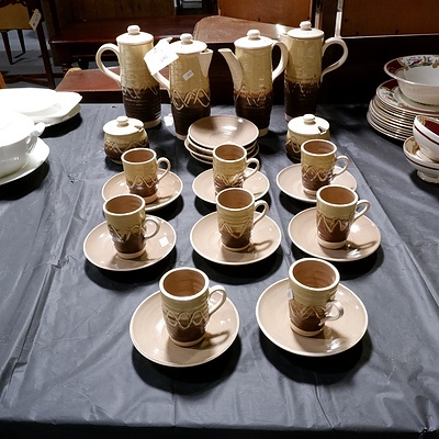 Hand Crafted Portmadoo Studio Pottery Tea and Coffee Set - 26 Pieces
