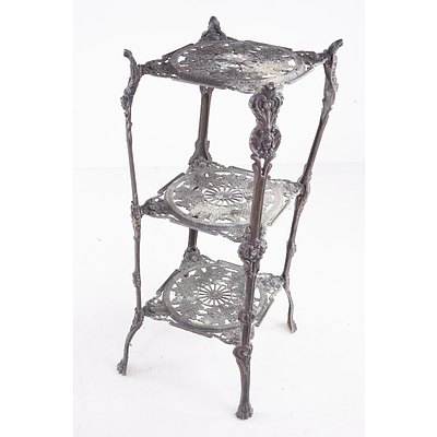 Vintage Cast Alloy Three-Tier Stand