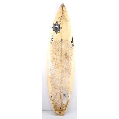 Vintage Phil Murray Handcrafted Tri-Fin Surfboard 6'1