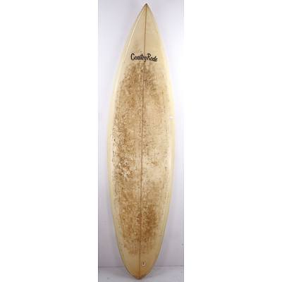 Vintage Country Rode Tri-Fin Surfboard 7 Foot