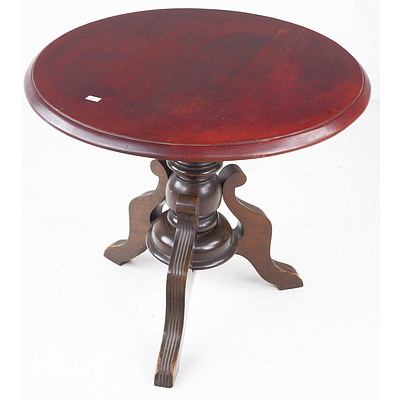 Antique Cedar Wine Table Top Attached to a Later Tripod Base