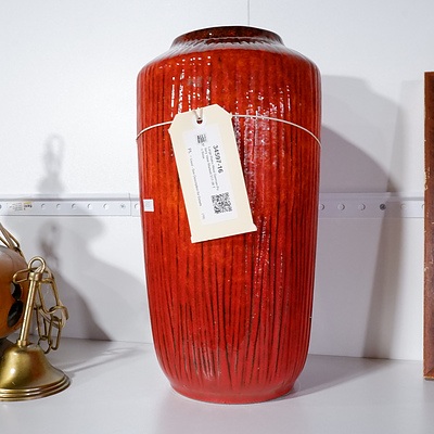 Large Retro West German Pottery Vase Marked 517-38 To Base
