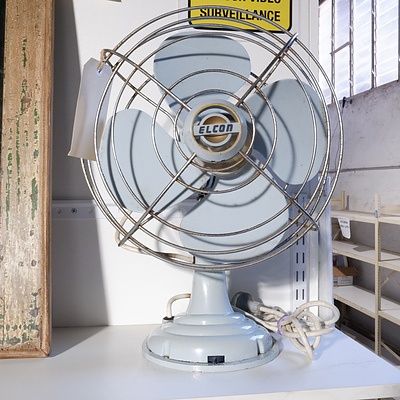 Vintage Elcon Electric Desk Fan
