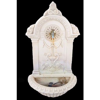 Vintage Style Concrete Wall Mounted Water Feature