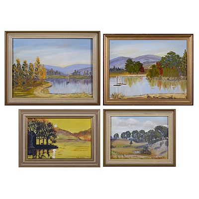 S. M. Boucher, Four Framed Landscape Paintings (4)