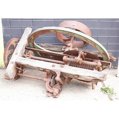 Large Vintage Industrial Piece - Section of a Heavy Duty Chaff Cutter