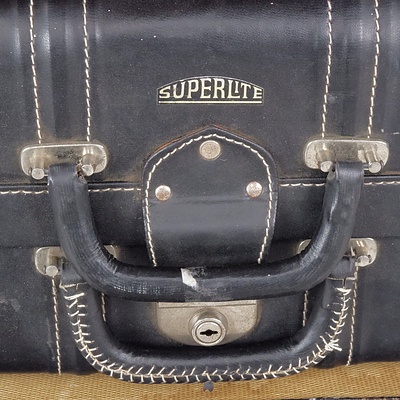 Four Vintage Suitcases Including Superlite and Strength (4)