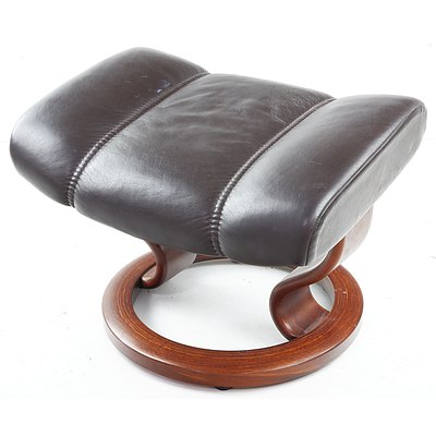 Stressless Retro Leather Upholstered Footstool