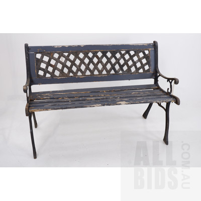 Vintage Garden Bench with Alloy Ends and Timber Slats