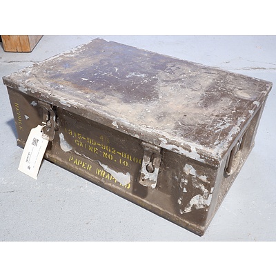 Vintage Metal Ammunition Crate