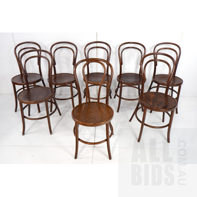 Eight Bentwood Dining Chairs