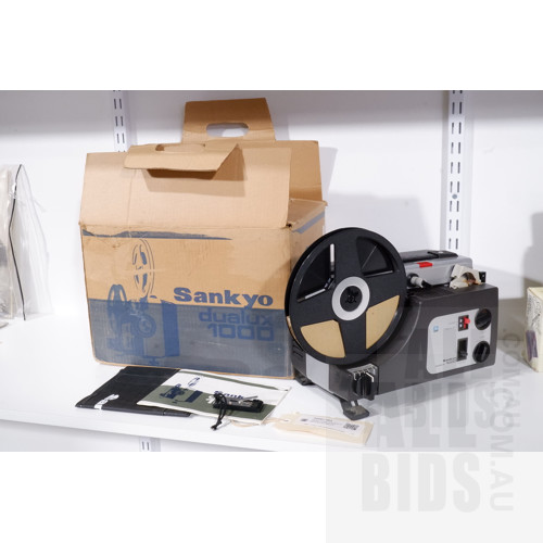 Sankyo Dualex 1000 Super 8 Projector in Original Box with Instruction Manual