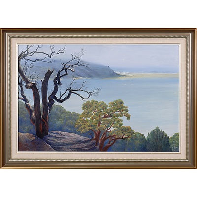 Muriel Holberton (20th Century), Commodore Heights, West Head, Oil on Board, 60 x 90 cm