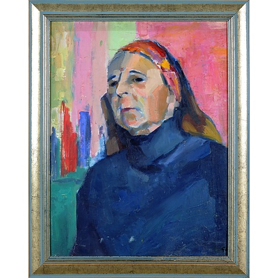Gullich (20th Century), Female Portrait, Oil on Board, 59 x 44 cm