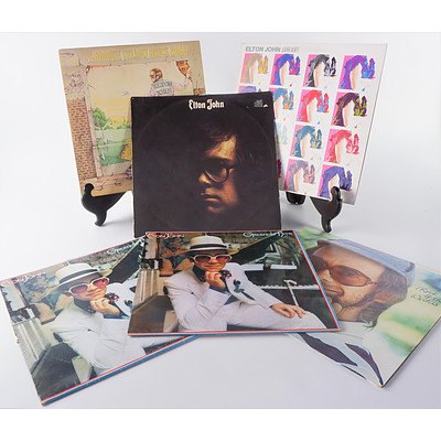 Quantity of Approximately Seven Vinyl Records of Elton John