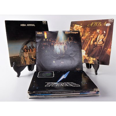 Quantity of Approximately 10 Vinyl Records Including Three ABBA Records, Three SKY Records, Dave Clarks Time the Album and More