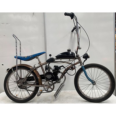 Old School Dragster Bike With 49cc Engine Attached