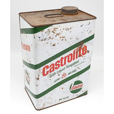 Vintage Castrolite 10W-20-40 SE One Gallon Tin