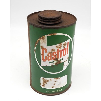 Vintage Castrol Motor Oil SAE One Quart Tin