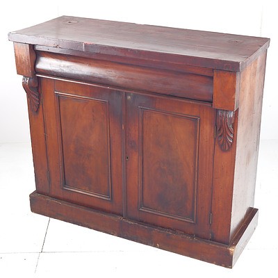 Victorian Mahogany Sideboard Base - Two Doors and Two Drawers - Circa 1880