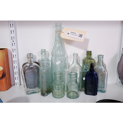 Various Vintage Glass Bottles including Symington